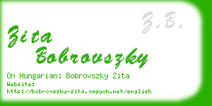 zita bobrovszky business card